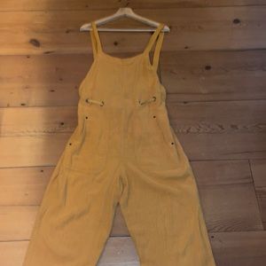 BDG Yellow drawstring overalls